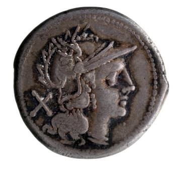 Silver Denarius of Roman Republic, Rome, 189 BCE–180 BCE