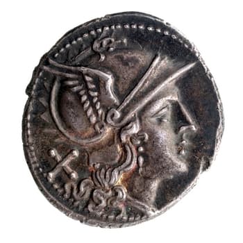Silver Denarius of Roman Republic, Rome, 211 BCE