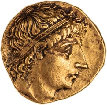 Gold Stater of Antiochus II Theos, Ai Khanoum, 268 BCE–261 BCE