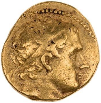 Gold Octadrachm of Antiochus III the Great, Uncertain Mint 66, 211 BCE