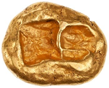 Gold Stater of Croesus of Lydia, Sardis, 561 BCE–546 BCE — reverse