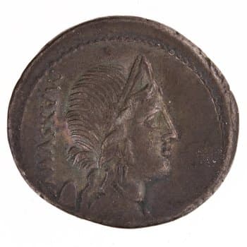 Silver Denarius of Roman Republic, Rome, 75 BCE