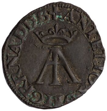 Billon liard of Antoine of Navarre|Jeanne d'Albret, Navarre (lower), 1555–1562